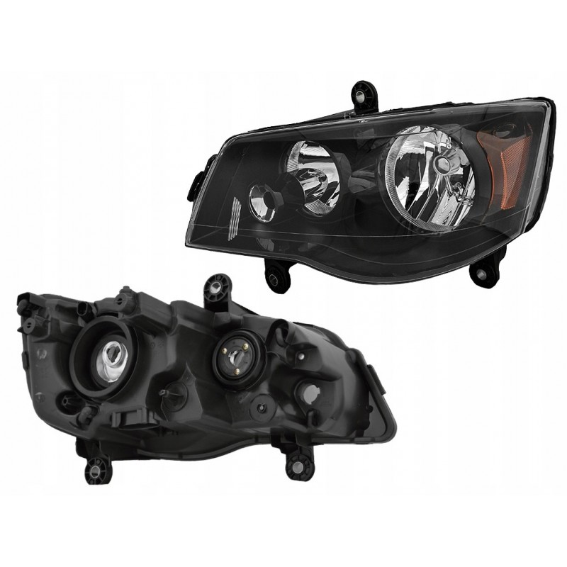 dodge-grand-caravan-town-country-2011-2020-lampa-lewa-black-czarna-usa