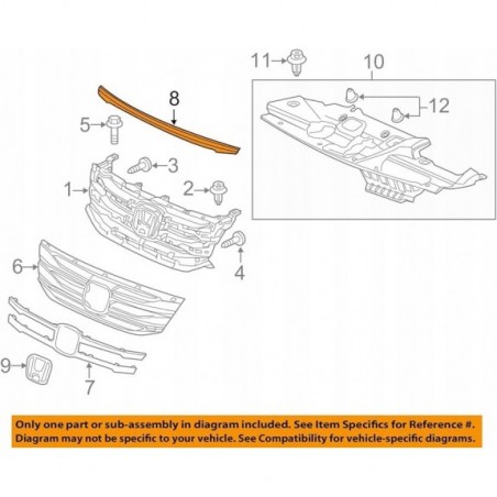 honda-odyssey-2011-2012-2013-listwa-atrapy-gorna-chrom-nowa