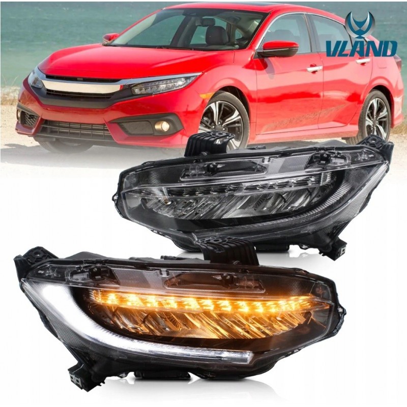 lampa-lampy-przod-komplet-full-led-drl-vland-europa-honda-civic-x-2016-2021