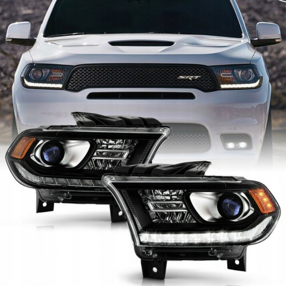 DODGE DURANGO 2016-2020 LAMPA LEWA + PRAWA LED KOMPLET CZARNA