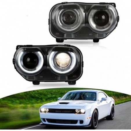DODGE CHALLENGER 2015-2023 LAMPA XENON LED LEWY + PRAWY KOMPLETNE