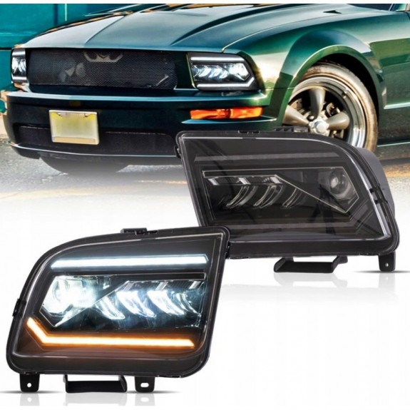 ford-mustang-2005-2009-lampa-lampy-przod-led-vland-lewa-prawa