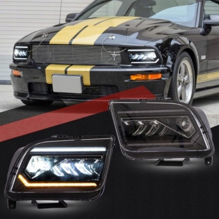 ford-mustang-2005-2009-lampa-lampy-przod-led-vland-lewa-prawa