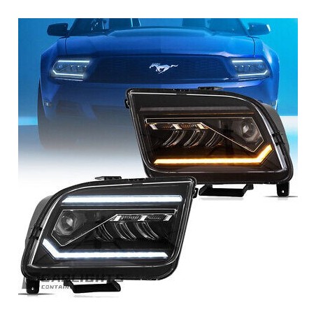 ford-mustang-2005-2009-lampa-lampy-przod-led-vland-lewa-prawa