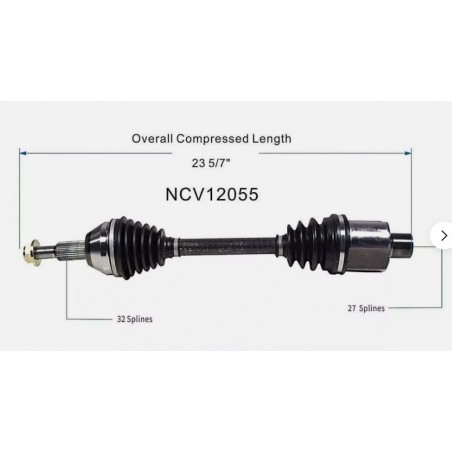 PÓŁOŚ PRZEGUB PRZEDNIA PRAWA GSP 12055 CHRYSLER PACIFICA 4.0 2007-2008