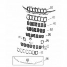 JEEP GRAND CHEROKEE WL 2021-2023 LISTWA LISTWY GRILLA ATRAPY CHROM KOMPLET