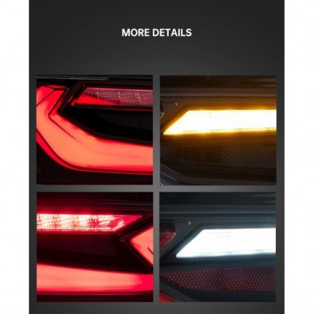 CHEVROLET CAMARO 2016-2018 LAMPA LAMPY TYŁ LED KOMPLET VLAND RED EUROPA