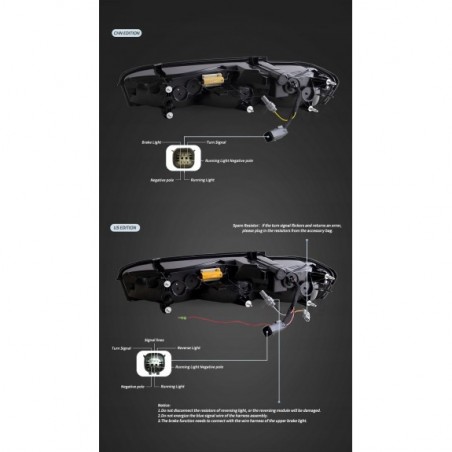 CHEVROLET CAMARO 2016-2018 LAMPA LAMPY TYŁ LED KOMPLET VLAND RED EUROPA