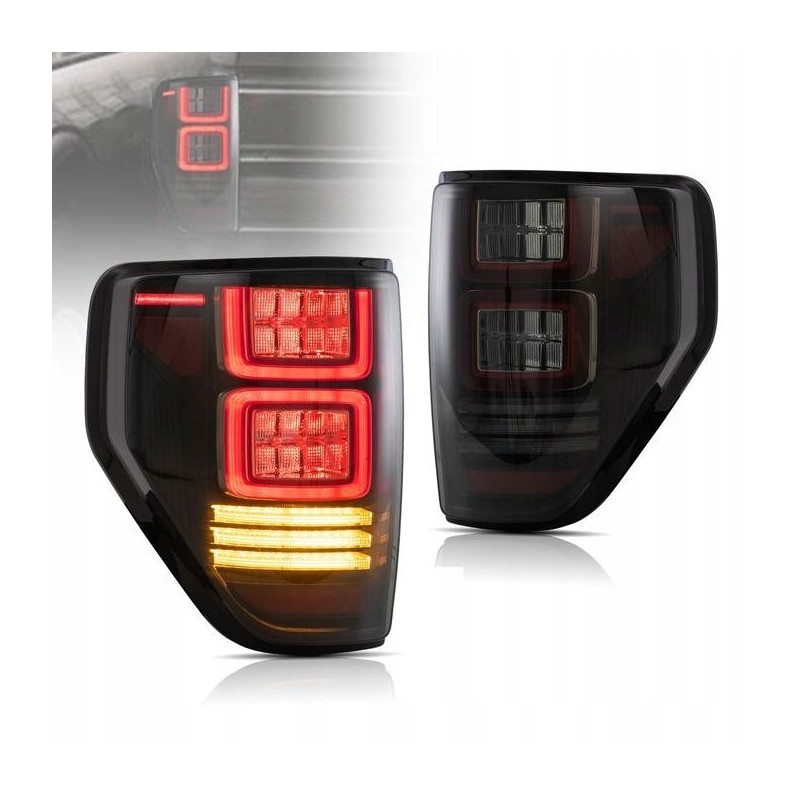 FORD F150 F-150 2009-2014 LAMPA LAMPY TYŁ LED VLAND LEWA + PRAWA DYMIONE