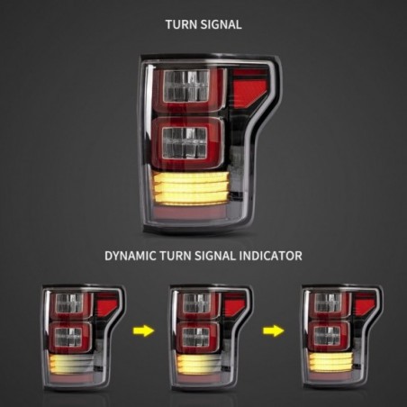 FORD F150 F-150 2015-2020 LAMPA LAMPY TYŁ LED VLAND L+R ŻÓŁTY KIERUNKOWSKAZ
