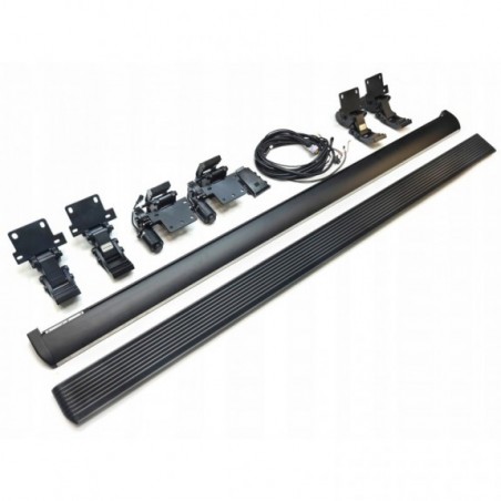 PRÓG PROGI STOPNIE ELEKTRYCZNIE WYSUWANE LED + LED LOGO RAM DODGE RAM 2011-