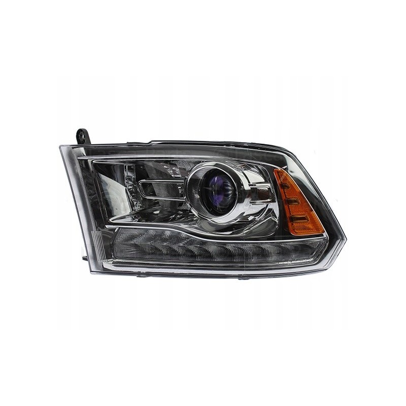 DODGE RAM 2013-2018 SOCZEWKA LAMPA PRZEDNIA LEWA JASNA + LED Z CHROM