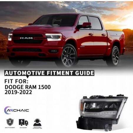 DODGE RAM 1500 2019- LAMPA LED PRZEDNIA LEWA CZARNA NOWA