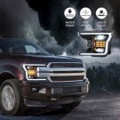 LAMPA LAMPY PRZEDNIE KOMPLET LED VLAND SOCZEWKI FORD F150 F-150 2018-2020