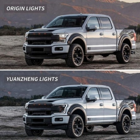 LAMPA LAMPY PRZEDNIE KOMPLET LED VLAND SOCZEWKI FORD F150 F-150 2018-2020