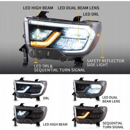 TOYOTA TUNDRA 2007-2013 LAMPA LAMPY KPL LED VLAND