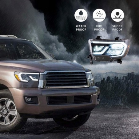 TOYOTA TUNDRA 2007-2013 LAMPA LAMPY KPL LED VLAND