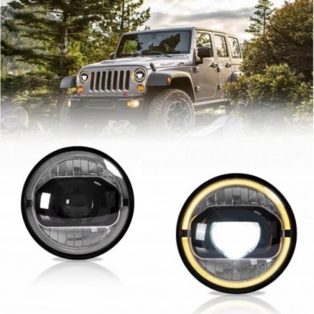 LAMPA LAMPY PRZEDNIE 7'' LED VLAND LEWA + PRAWA JEEP WRANGLER JK 2007-2017