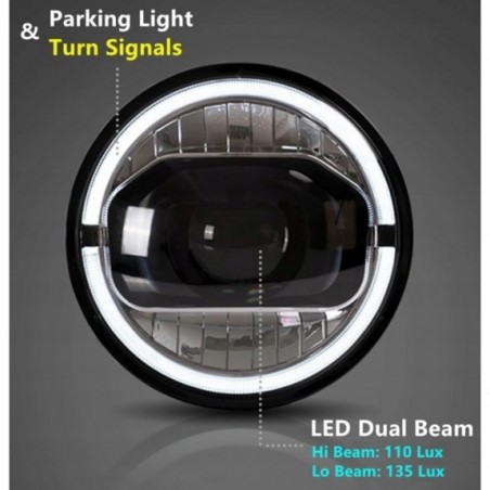 LAMPA LAMPY PRZEDNIE 7'' LED VLAND LEWA + PRAWA JEEP WRANGLER JK 2007-2017