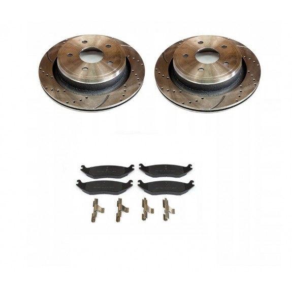 TARCZA TARCZE TYLNE + KLOCKI TYŁ KOMPLET DODGE RAM 1500 2002-2018