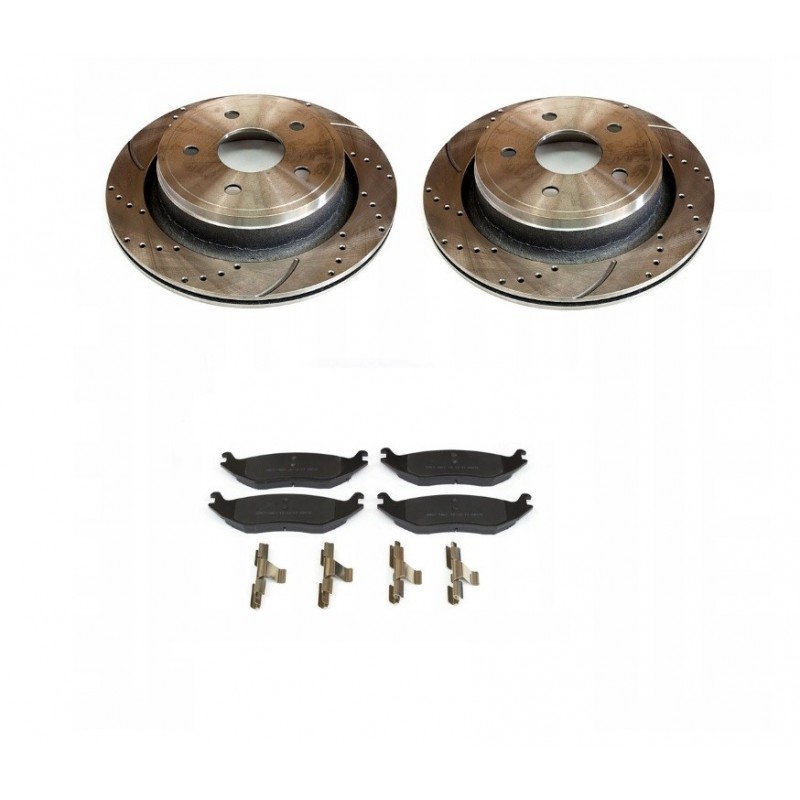 TARCZA TARCZE TYLNE + KLOCKI TYŁ KOMPLET DODGE RAM 1500 2002-2018