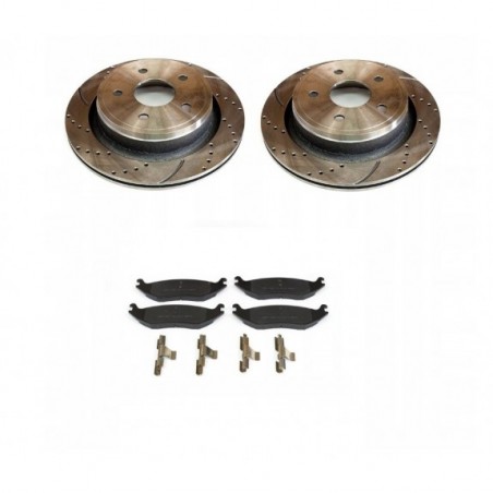 TARCZA TARCZE TYLNE + KLOCKI TYŁ KOMPLET DODGE RAM 1500 2002-2018