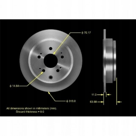 HONDA ODYSSEY 2005-2010 TARCZA TARCZE HAMULCOWA TYLNA X 2 SZT KOMPLET