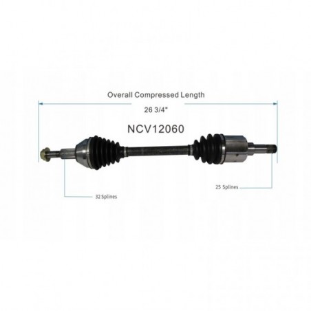PÓŁOŚ PRZEGUB LEWA GSP 12060 CHRYSLER PACIFICA 3.8 2007-2008 FWD