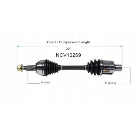 PÓŁOŚ PRZEGUB PRAWA GSP 10269 PONTIAC TORRENT 3.4