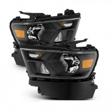 DODGE RAM 1500 2019-22 LAMPA PRZÓD CZARNA KOMPLET