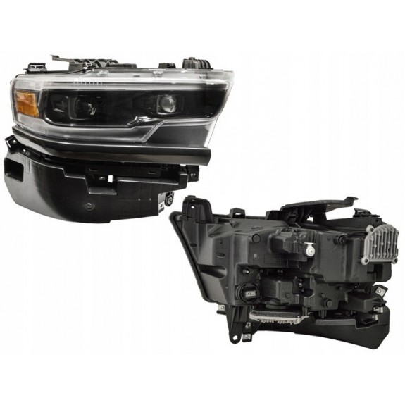 DODGE RAM 1500 LIMITED 2019- LAMPA FULL LED PRAWA CZARNA Z LISTWĄ CZARNĄ