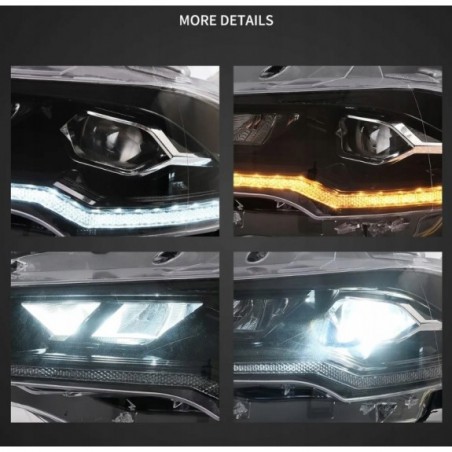 FORD MUSTANG 2018-2023 LAMPA LED LEWA + PRAWA VLAND KOMPLET EU BIAŁY OBRYS