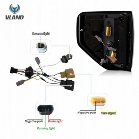 FORD F150 F-150 2009-2014 LAMPA LAMPY TYŁ L + R LED VLAND KOMPLET CZYSTE