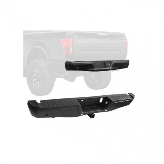 FORD F-150 2015-2020 ZDERZAK TYŁ HAK + OTWORY PDC CZARNY KOMPLETNY textura