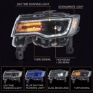 LAMPA LAMPY FULL LED DRL VLAND KOMPLET JEEP GRAND CHEROKEE WK2 2014-2021