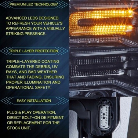LAMPA LAMPY FULL LED DRL VLAND KOMPLET JEEP GRAND CHEROKEE WK2 2014-2021