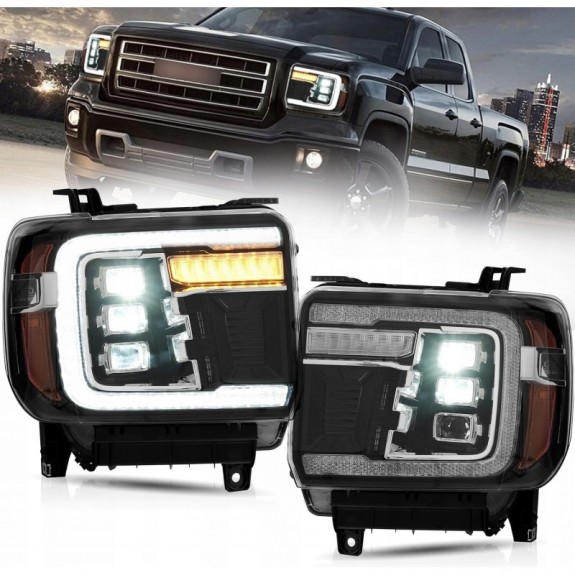 GMC SIERRA 1500 2500 3500 2014-2018 LAMPA LAMPY PRZEDNIE KOMPLET LED VLAND