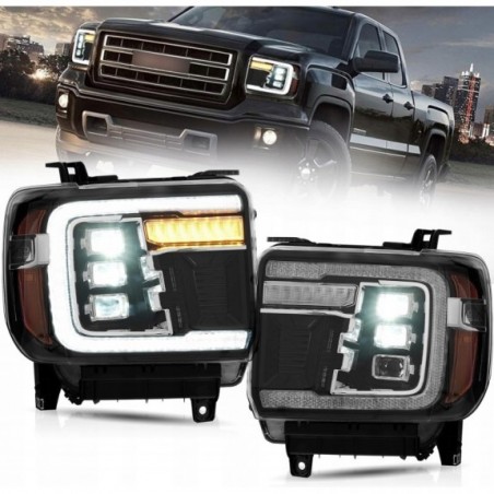 GMC SIERRA 1500 2500 3500 2014-2018 LAMPA LAMPY PRZEDNIE KOMPLET LED VLAND