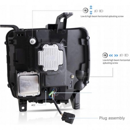 GMC SIERRA 1500 2500 3500 2014-2018 LAMPA LAMPY PRZEDNIE KOMPLET LED VLAND