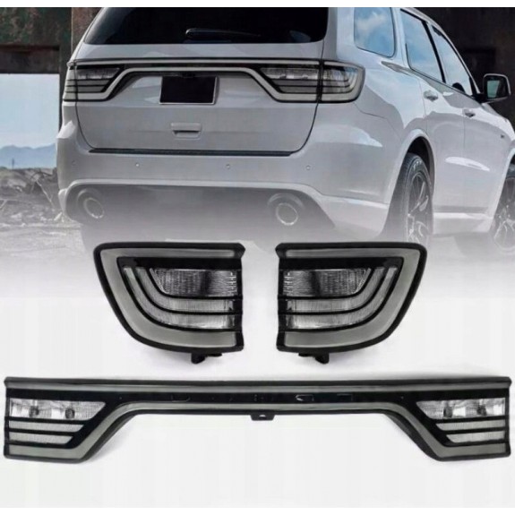 DODGE DURANGO 2014-2025 LAMPA LAMPY TYLNE BLENDA KLAPY KOMPLET BIAŁE TUNING