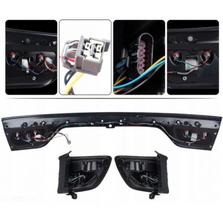 DODGE DURANGO 2014-2025 LAMPA LAMPY TYLNE BLENDA KLAPY KOMPLET BIAŁE TUNING