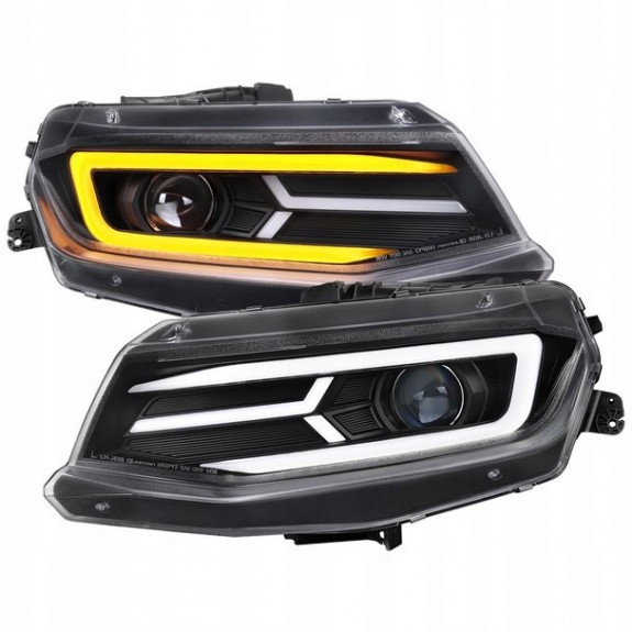 CHEVROLET CAMARO 2016-2018 LAMPA LAMPY PRZEDNIE H9 + LED KOMPLET CZARNE