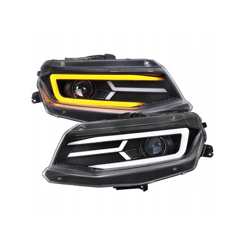 CHEVROLET CAMARO 2016-2018 LAMPA LAMPY PRZEDNIE H9 + LED KOMPLET CZARNE