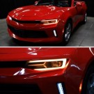 CHEVROLET CAMARO 2016-2018 LAMPA LAMPY PRZEDNIE H9 + LED KOMPLET CZARNE