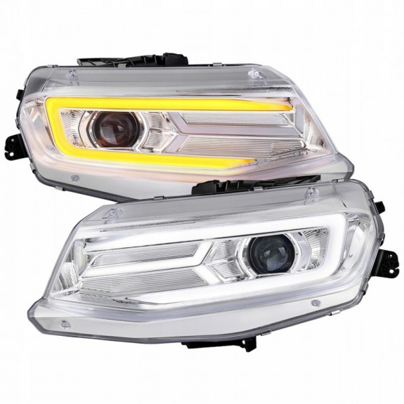 CHEVROLET CAMARO 2016-2018 LAMPA LAMPY PRZEDNIE H9 + LED KOMPLET CHROM