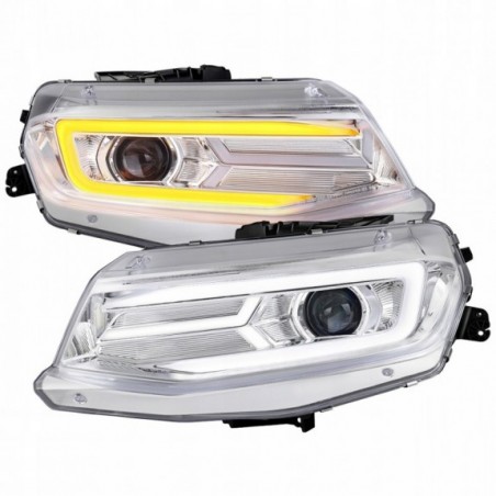 CHEVROLET CAMARO 2016-2018 LAMPA LAMPY PRZEDNIE H9 + LED KOMPLET CHROM
