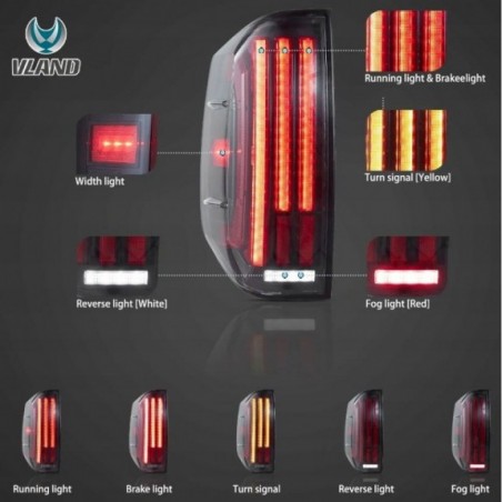 TOYOTA TUNDRA 2014-2021 LAMPA LAMPY FULL LED VLAND DYMIONE KIERUNEK ŻÓŁTY