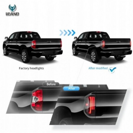 TOYOTA TUNDRA 2014-2021 LAMPA LAMPY FULL LED VLAND DYMIONE KIERUNEK ŻÓŁTY
