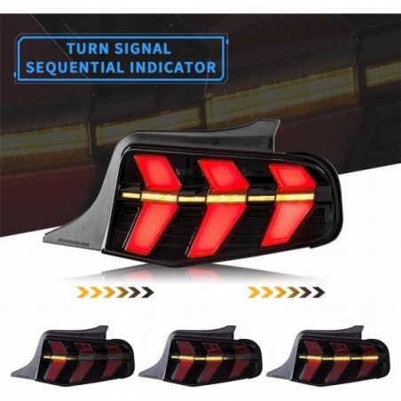 FORD MUSTANG 2010-12 LAMPA LAMPY TYŁ LEWA + PRAWA LED VLAND KIERUNEK ŻÓŁTY