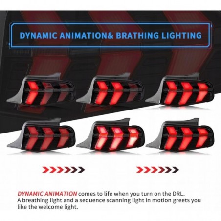 FORD MUSTANG 2010-12 LAMPA LAMPY TYŁ LEWA + PRAWA LED VLAND KIERUNEK ŻÓŁTY